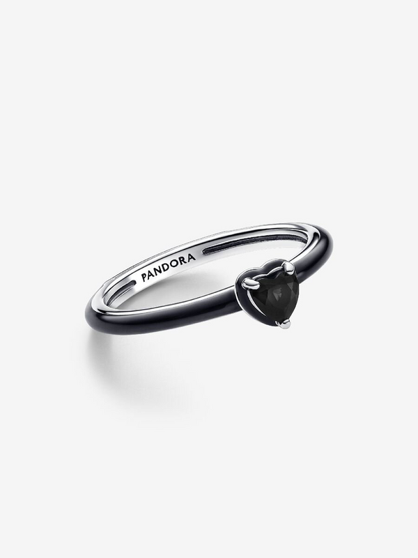 Black Chakra Heart Ring