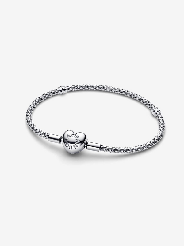 Heart Bracelet with Studded Chain