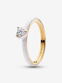 White Chakra Heart Ring