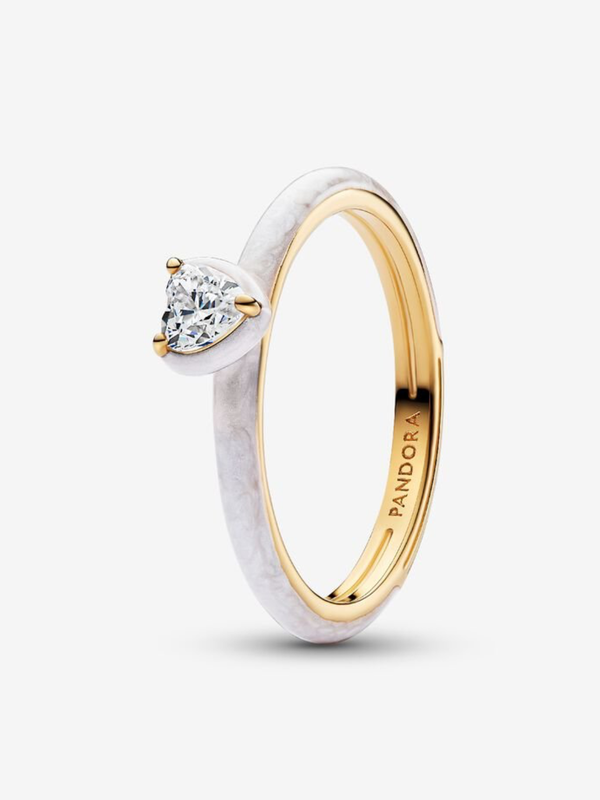 White Chakra Heart Ring