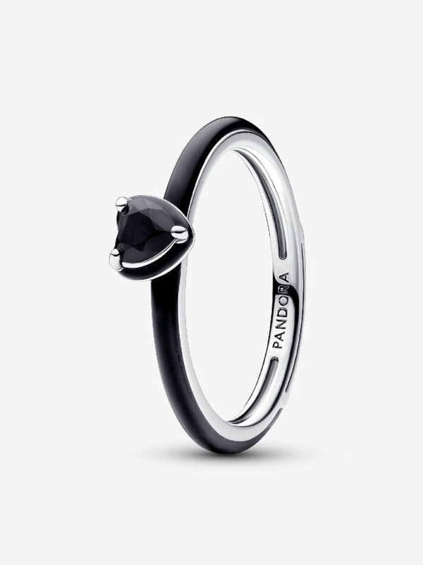 Black Chakra Heart Ring