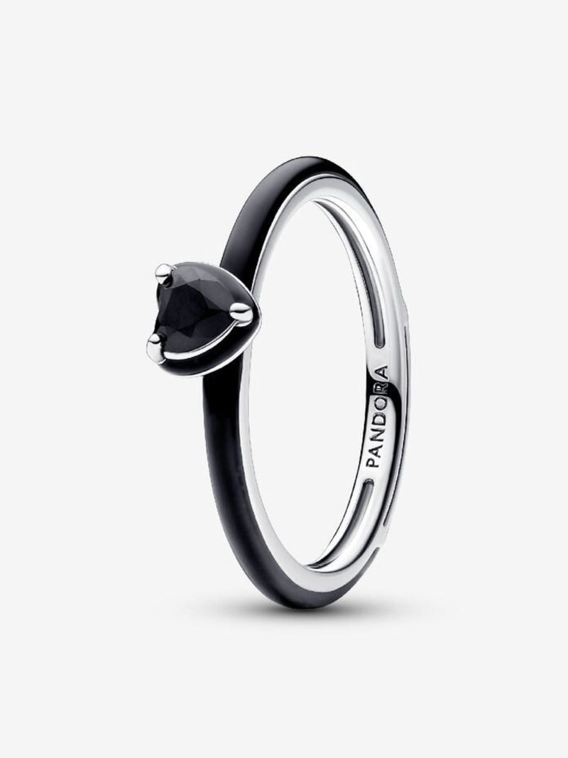 Black Chakra Heart Ring