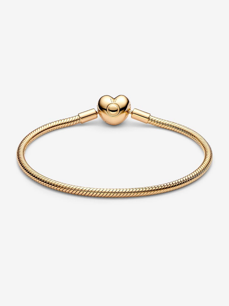 Heart Bracelet with Snake Chain