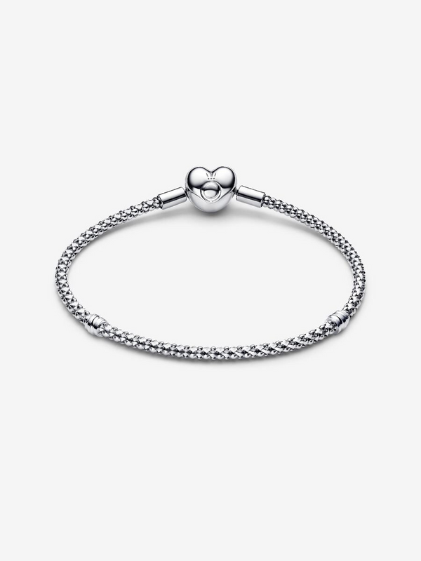 Heart Bracelet with Studded Chain