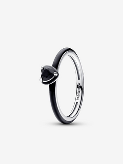 Black Chakra Heart Ring