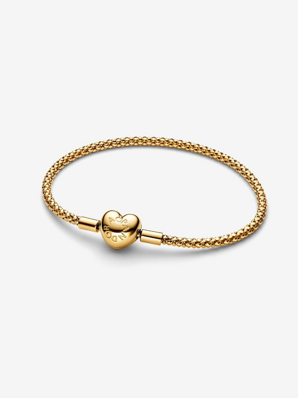 Heart Bracelet with Studded Chain