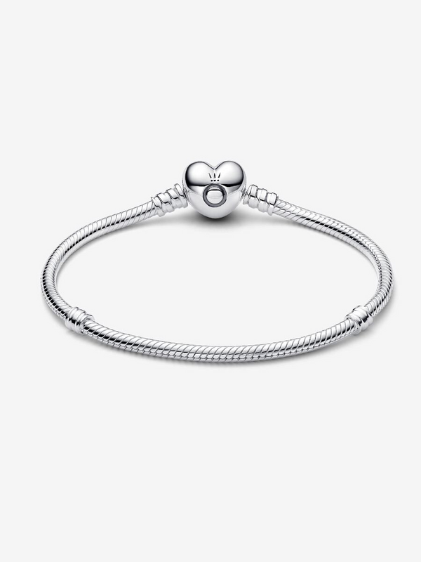 Heart Bracelet with Snake Chain