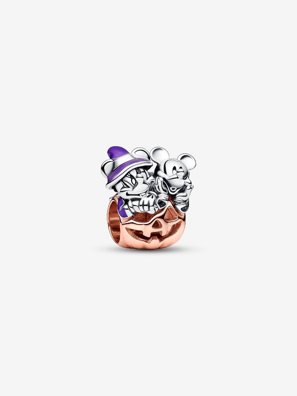 Mickey Mouse &amp; Minnie Mouse Pumpkin Charm